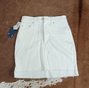 Aritzia white denim skirt
